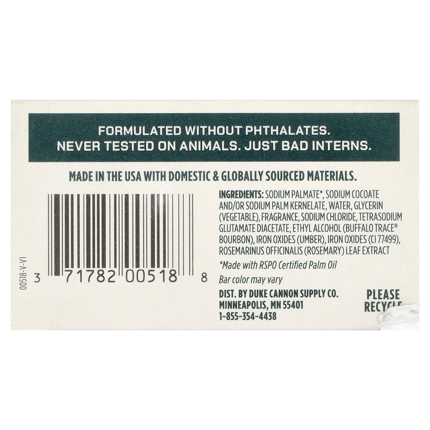 Duke Cannon Supply Co., Big Bourbon Bar Soap, 10 oz (283 g)