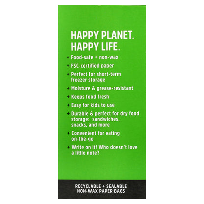 Lunchskins, Paper Sandwich Bags, Apple, 50 Bags