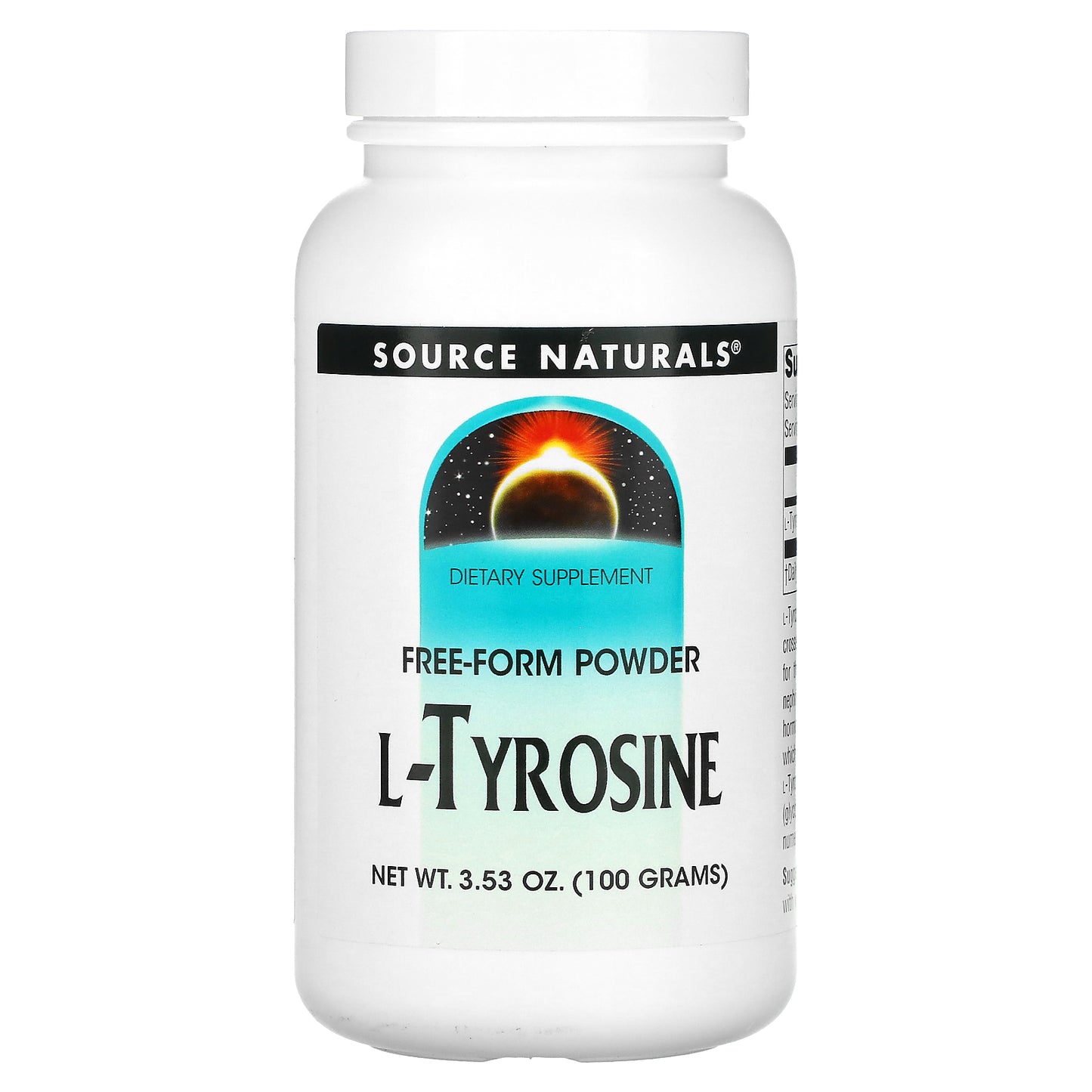 Source Naturals, L-Tyrosine, Free-Form Powder, 3.53 oz (100 g)