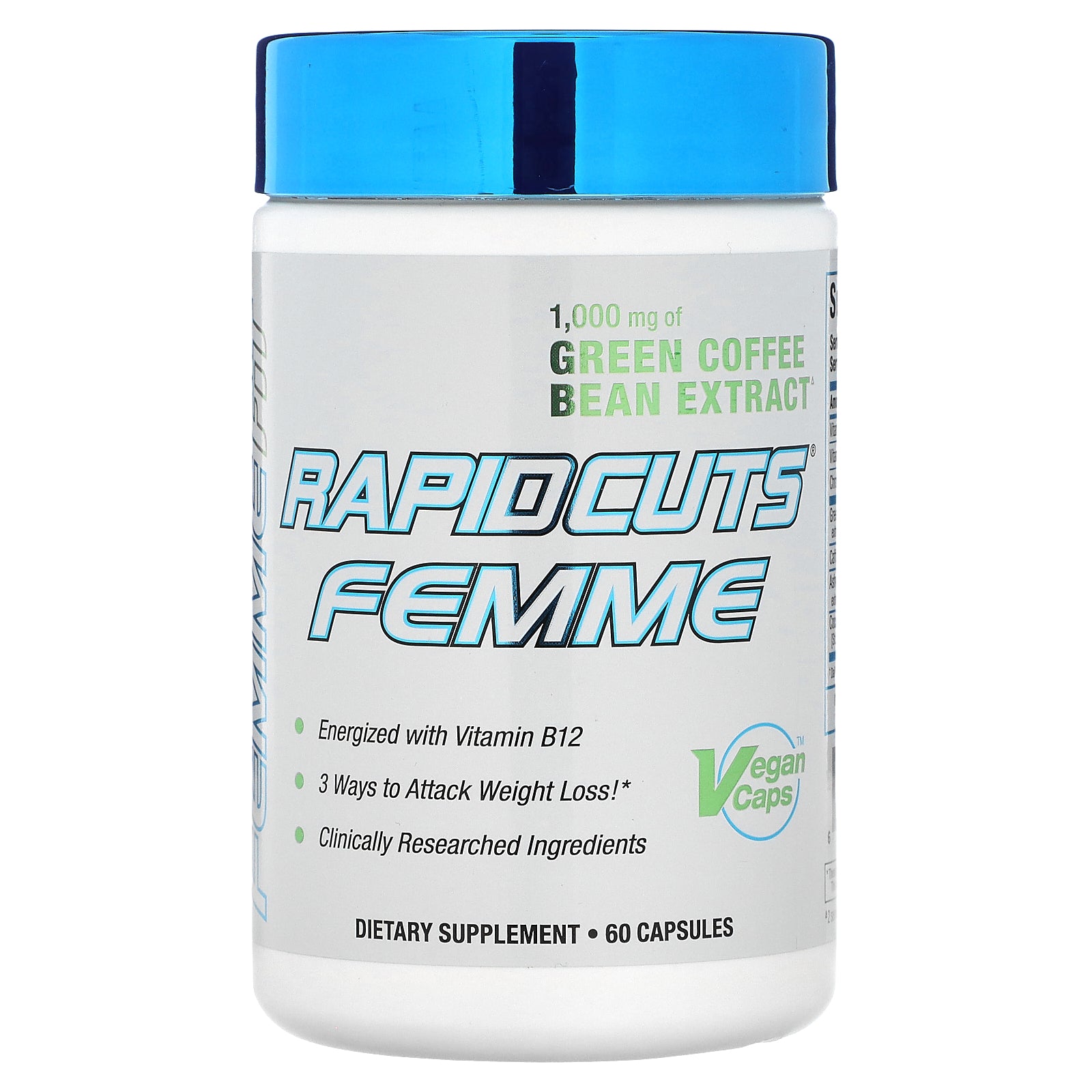 ALLMAX, RAPIDCUTS Femme, Green Coffee Bean Extract, 1,000 mg, 60 Capsules