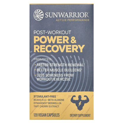Sunwarrior, Post-Workout, Power & Recovery, 120 Vegan Capsules