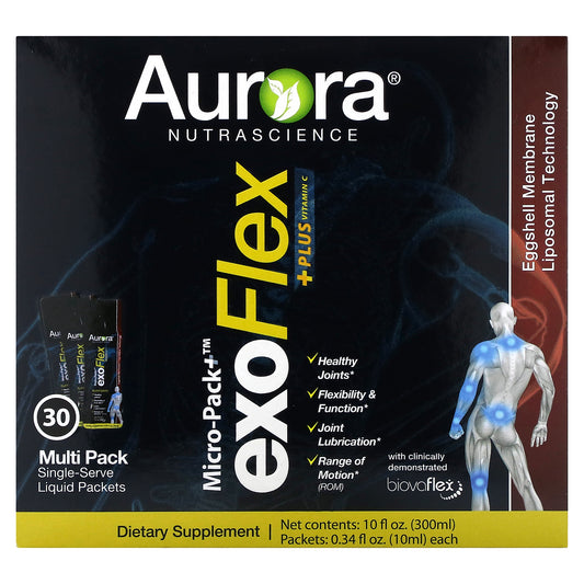 Aurora Nutrascience, Micro-Pack+ ExoFlex + Plus Vitamin C, 30 Packets, 0.34 fl oz (10 ml) Each