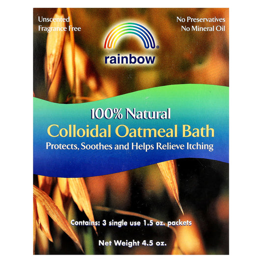 Rainbow Research, 100% Natural Colloidal Oatmeal Bath, Unscented, 3 Packets, 1.5 oz Each