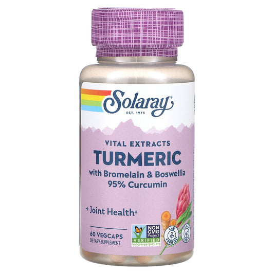 Solaray, Vital Extracts, Turmeric with Bromelain & Boswellia, 60 VegCaps