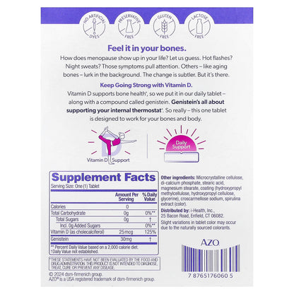 AZO, Menopause Relief, Daily Menopause Support + Vitamin D, 30 Tablets