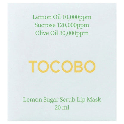 Tocobo, Lemon Sugar Scrub Lip Mask, 20 ml