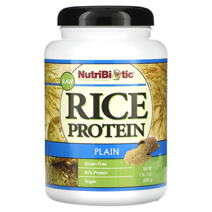 NutriBiotic, Raw Rice Protein, Plain , 5 oz (600 g)