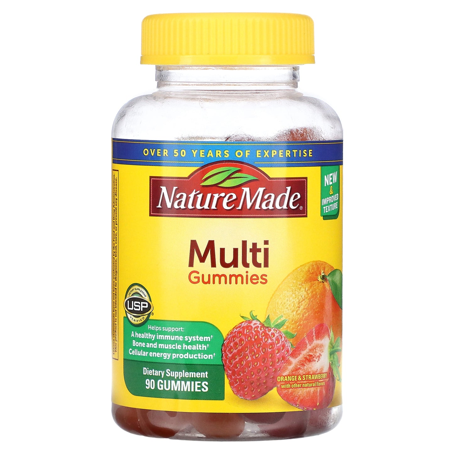 Nature Made, Multi Gummies, Orange & Strawberry, 90 Gummies