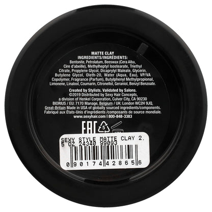 SexyHair, Matte Clay, Texturizing, 2.5 oz (70 g)