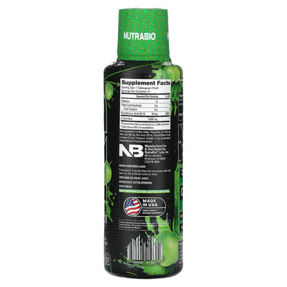 NutraBio, LeanShots L-Carnitine 3000, Green Apple, 16 fl oz (473 ml)