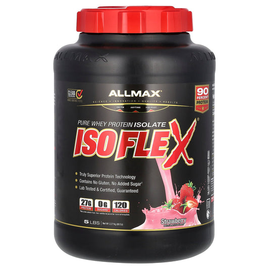 ALLMAX, ISOFLEX®, Pure Whey Protein Isolate, Strawberry, 5 lbs (2.27 kg)