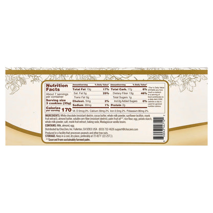 ChocZero, Premium Cookies, Jolies, White Ganache, 20 Packs, 0.4 oz (11.5 g) Each