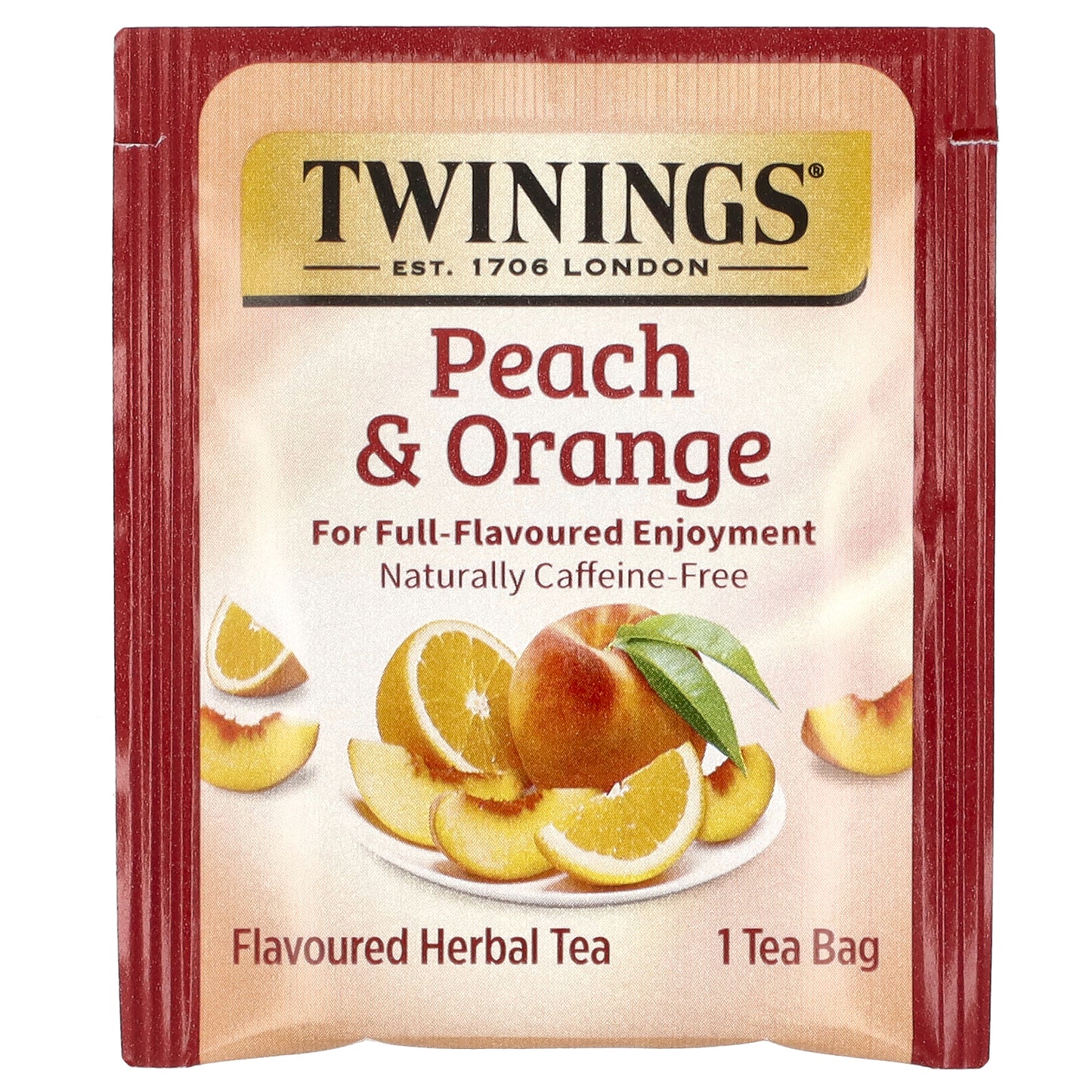 Twinings, Herbal Tea, Peach & Orange, Caffeine-Free, 20 Tea Bags, 1.76 oz (50 g)