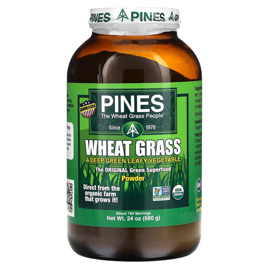 Pines International, Wheat Grass, Powder, 24 oz (680 g)