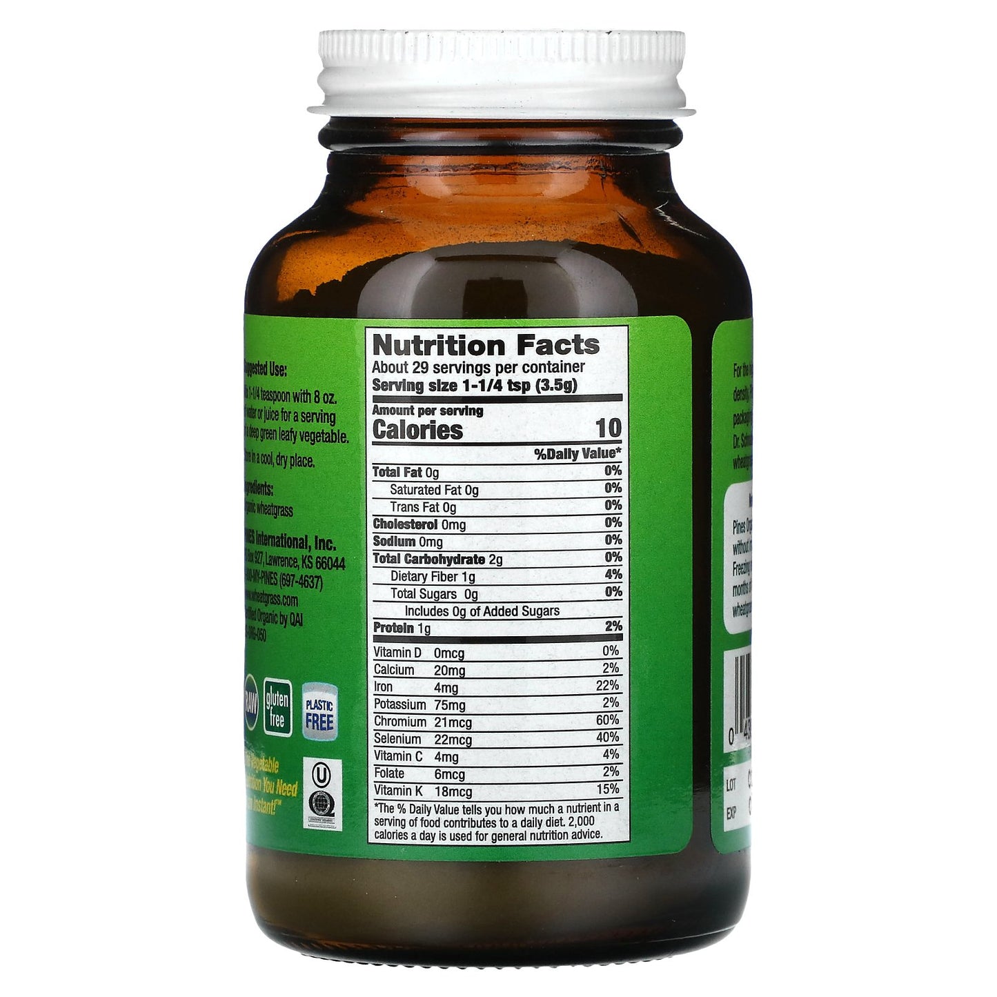 Pines International, Wheat Grass, Powder, 3.5 oz (100 g)