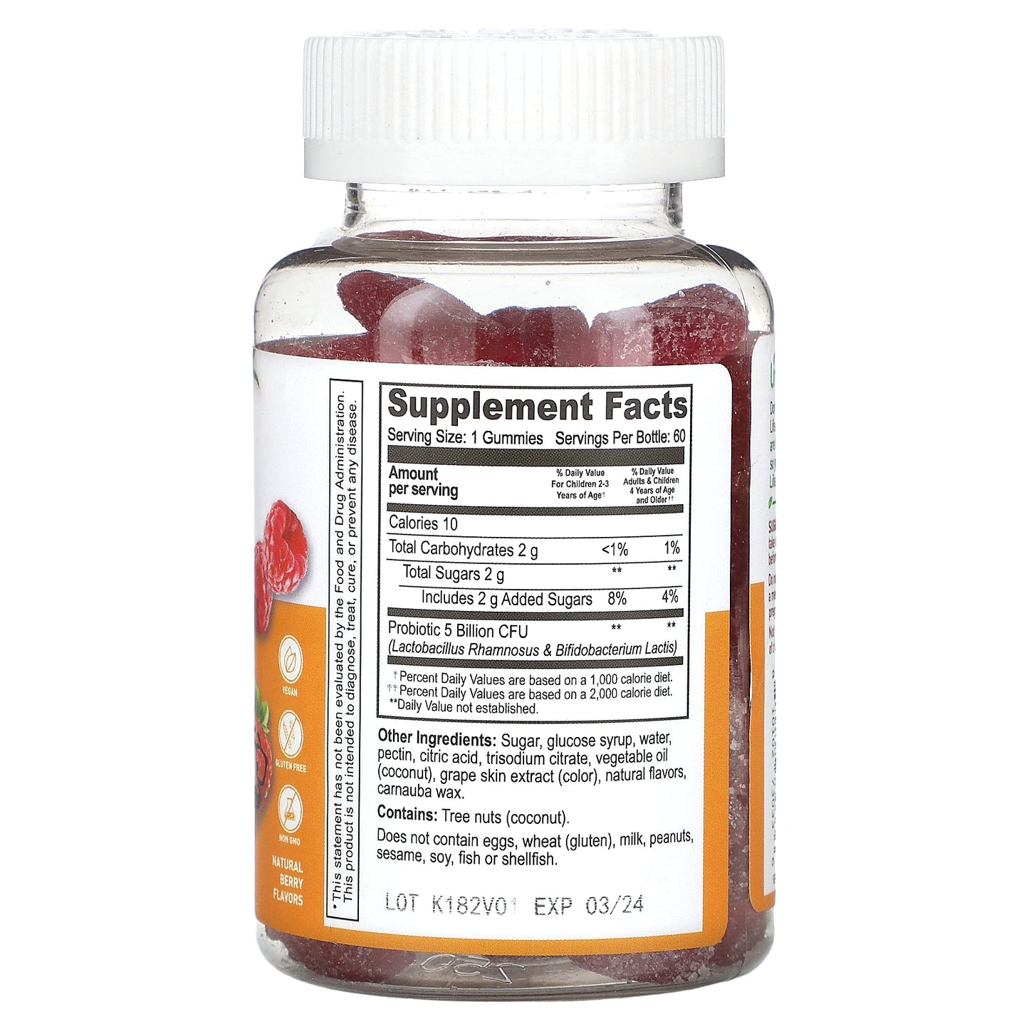 Lifeable, Kids Probiotic Gummies, Berry, 60 Gummies