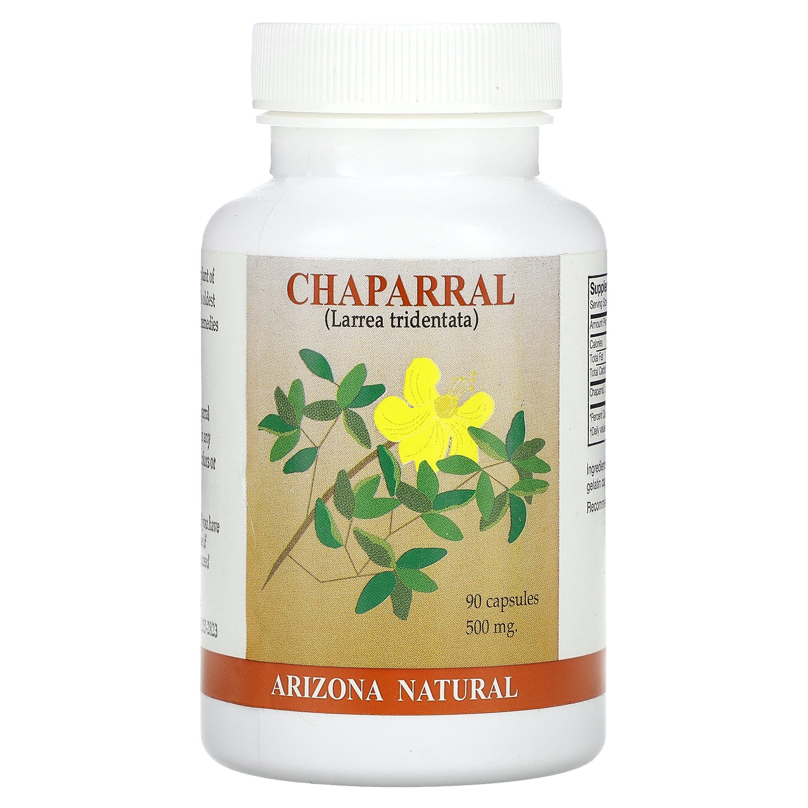 Arizona Natural, Chaparral, 500 mg, 90 Capsules (250 mg per Capsule)