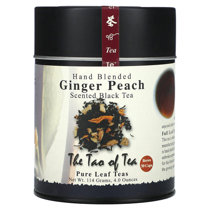 The Tao of Tea, Hand Blended Scented Black Tea, Ginger Peach, 4 oz (114 g)