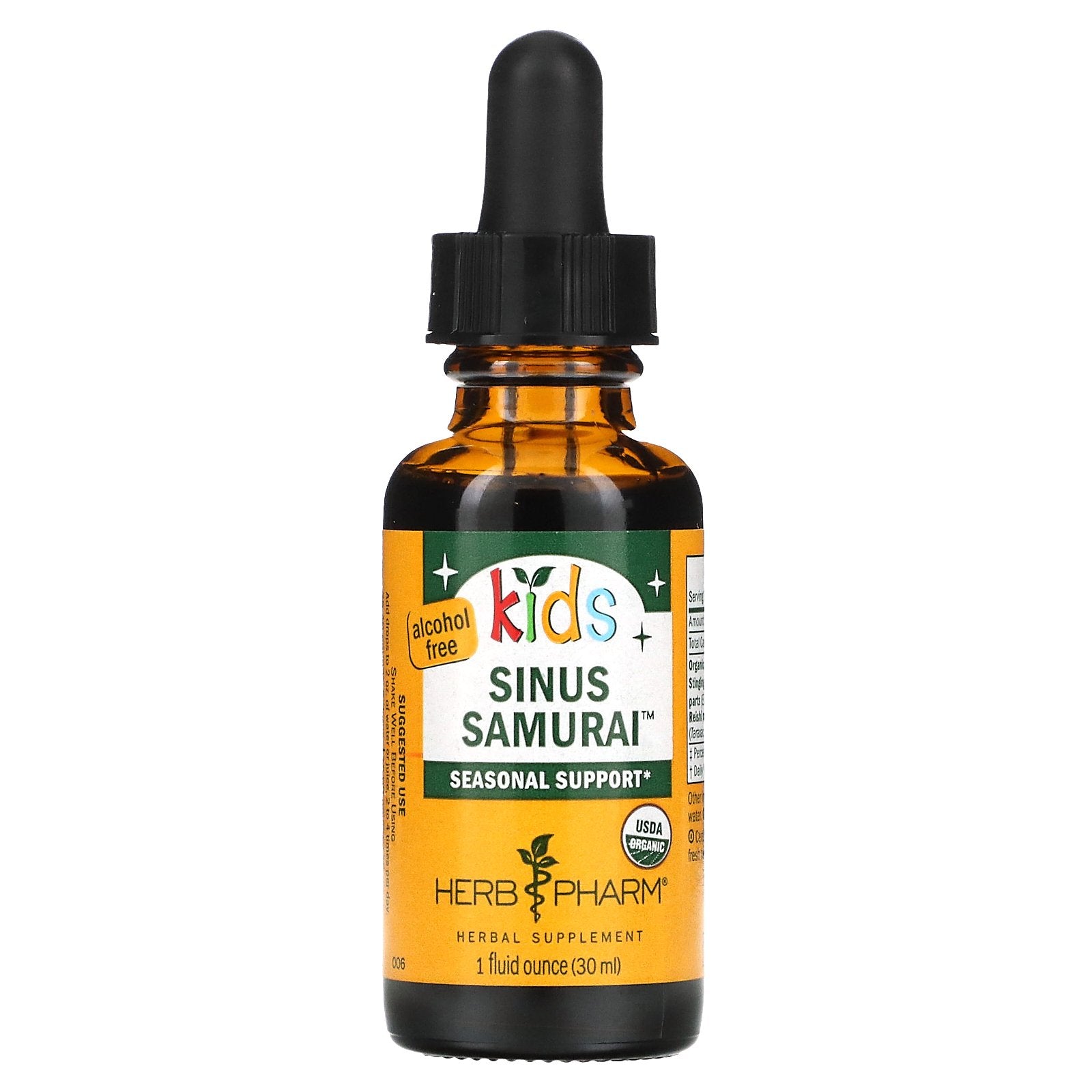 Herb Pharm, Kid's Sinus Samurai, Alcohol Free, 1 fl oz (30 ml)