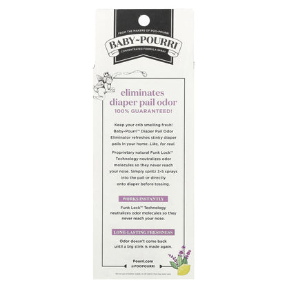 Poo-Pourri, Baby-Pourri™, Little Stinker™, Diaper Pail Odor Eliminator, Lavender Bergamot, 3.4 fl oz (100 ml)