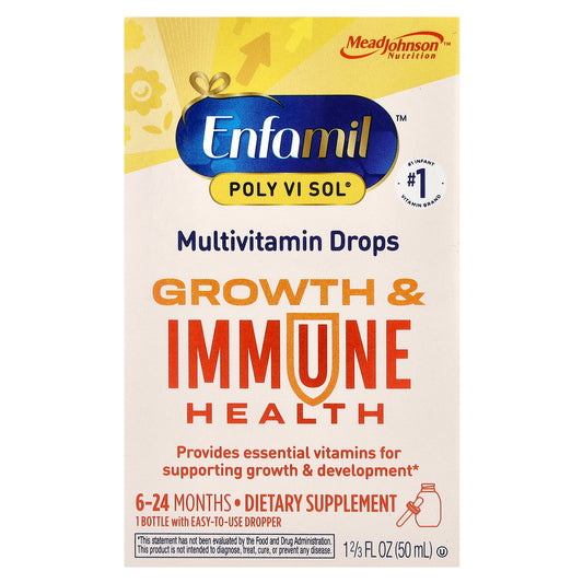 Enfamil, Poly Vi Sol®, Multivitamin Drops, Growth & Immune Health, 6-24 Months, 1 2/3 fl oz (50 ml)