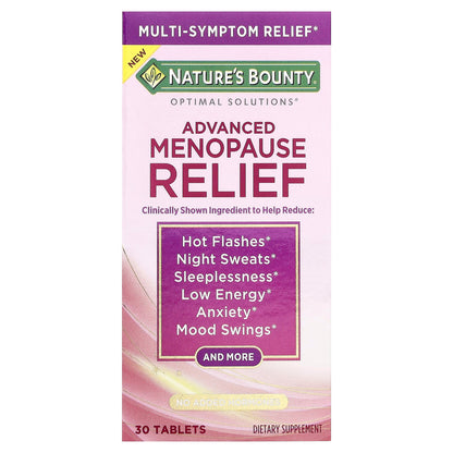 Nature's Bounty, Optimal Solutions®, Advanced Menopause Relief, 30 Tablets