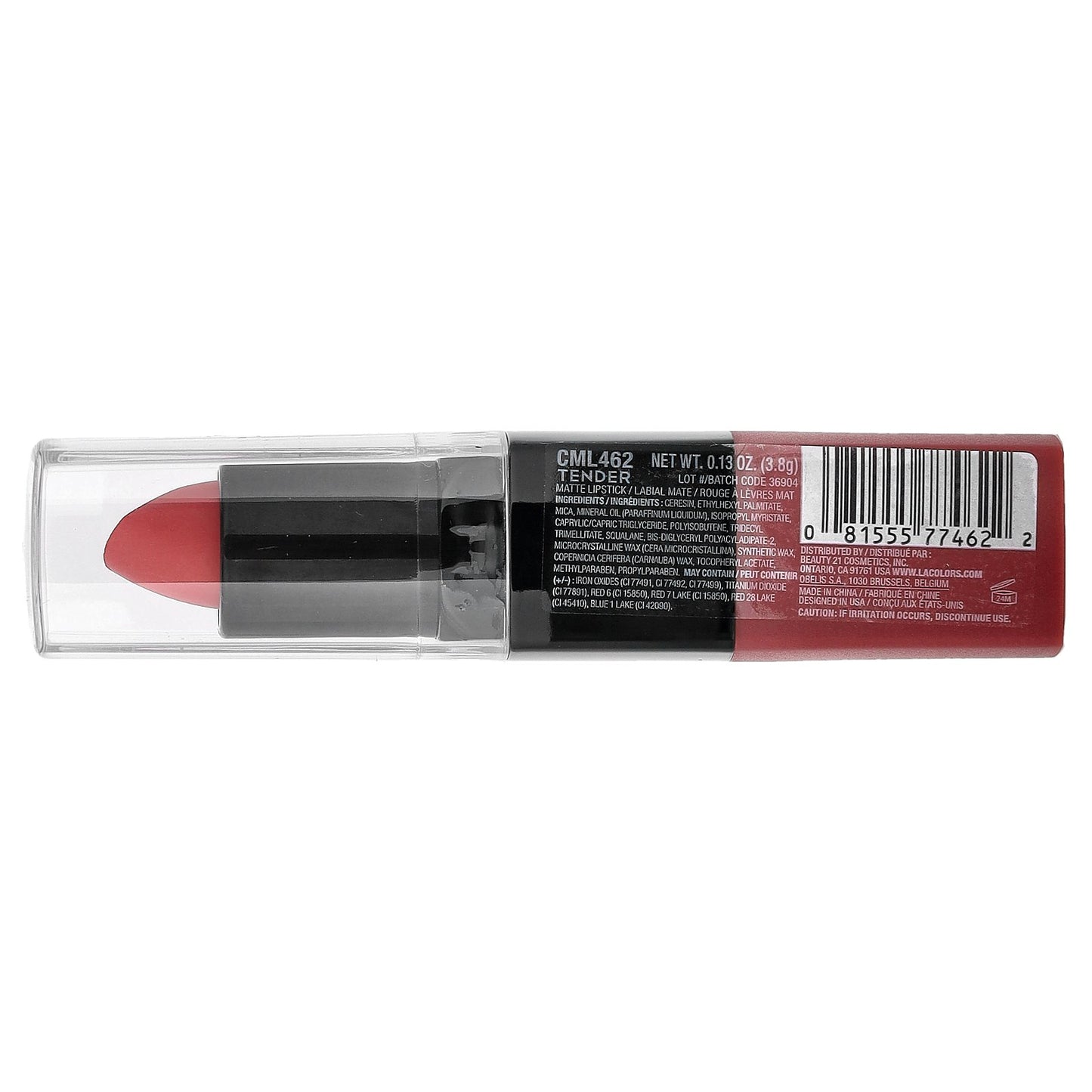 L.A. Colors, Matte Lipstick, CML462 Tender, 0.13 oz (3.8 g)