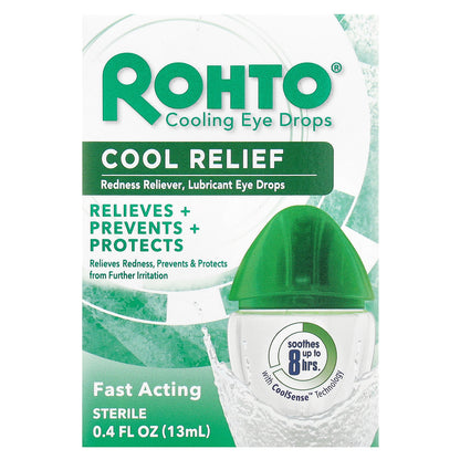 Rohto, Cooling Eye Drops, Cool Relief, 0.4 fl oz (13 ml)