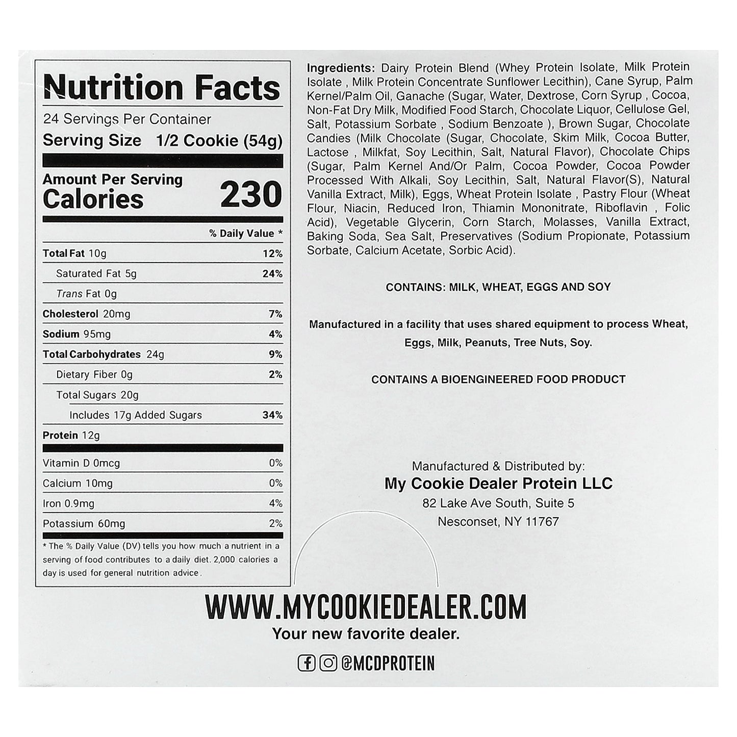 My Cookie Dealer Protein, Protein Cookie, Chocolate Candy Ganache, 12 Cookies, 3.8 oz (108 g) Each