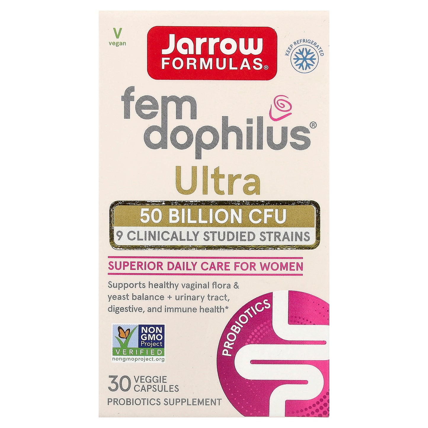 Jarrow Formulas, Fem-Dophilus® Ultra, 30 Veggie Capsules