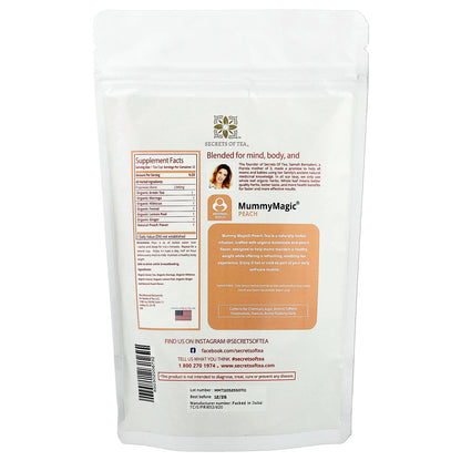 Secrets of Tea, Slim Tea, Mummy Magic® Tea, Peach, 20 Unbleached Tea Bags, 1.47 oz (41 g)