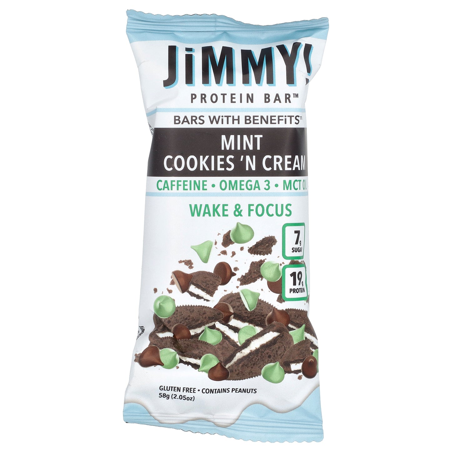 JiMMY!, Bars with Benefits, Protein Bar, Mint Cookies 'N Cream, 12 Bars, 2.05 oz (58 g) Each