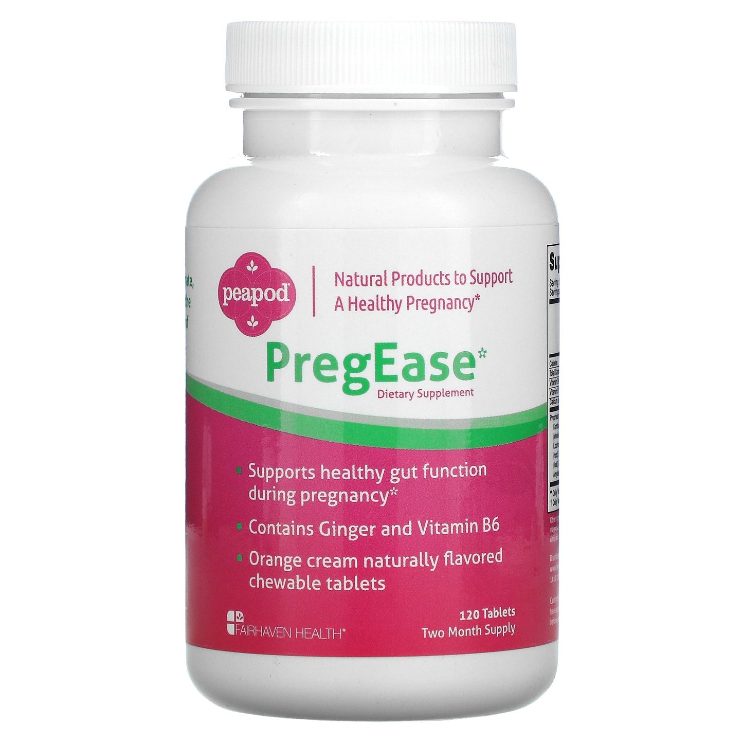 Fairhaven Health, PregEase, Orange Cream, 120 Tablets