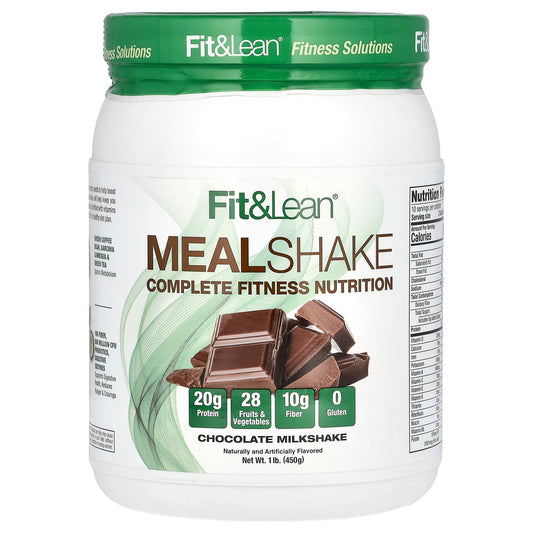 Fit & Lean, Meal Shake, Complete Fitness Nutrition, Chocolate Milkshake, 1 lb (450 g)