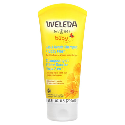 Weleda, 2-in-1 Gentle Shampoo + Body Wash, Calendula Extract, 6.8 fl oz (200 ml)