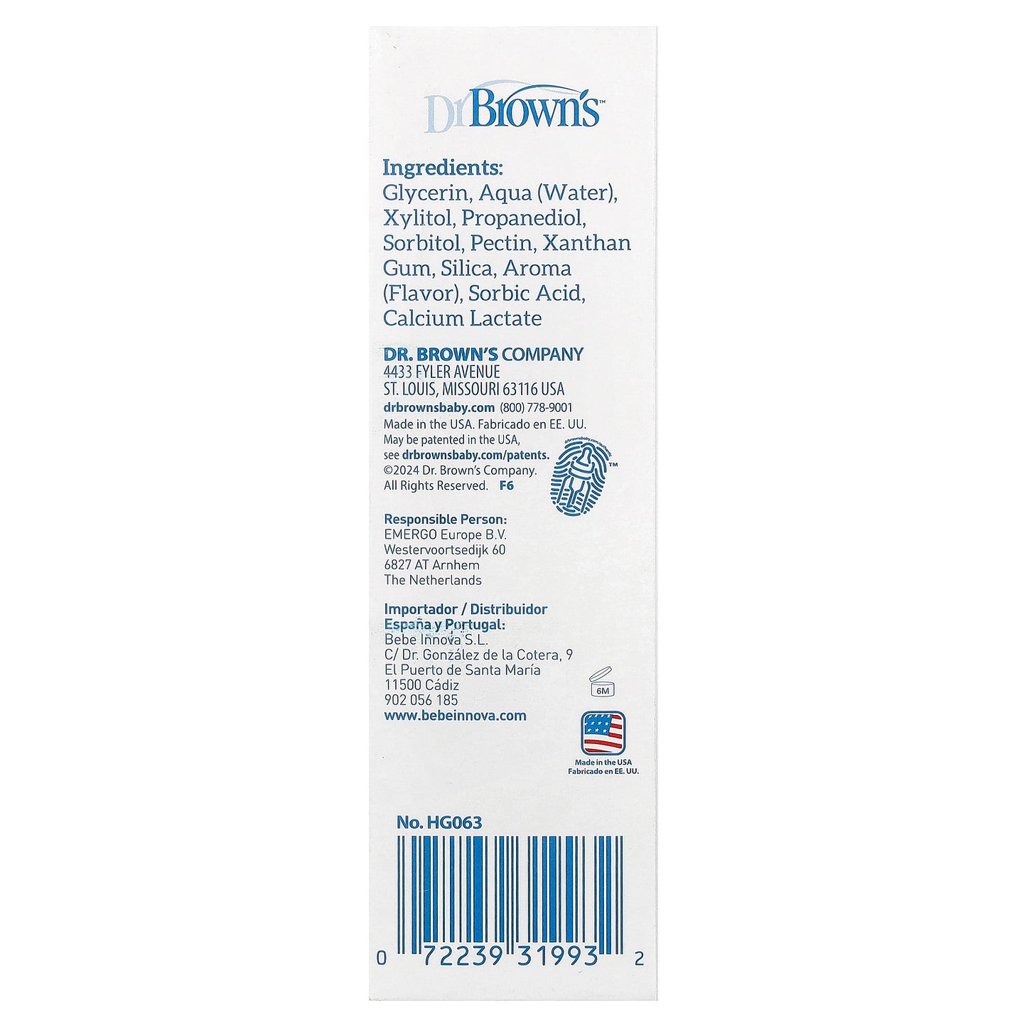 Dr. Brown's, Baby Toothpaste, Fluoride-Free, 0-3 Years, Strawberry, 1.4 oz (40 g)