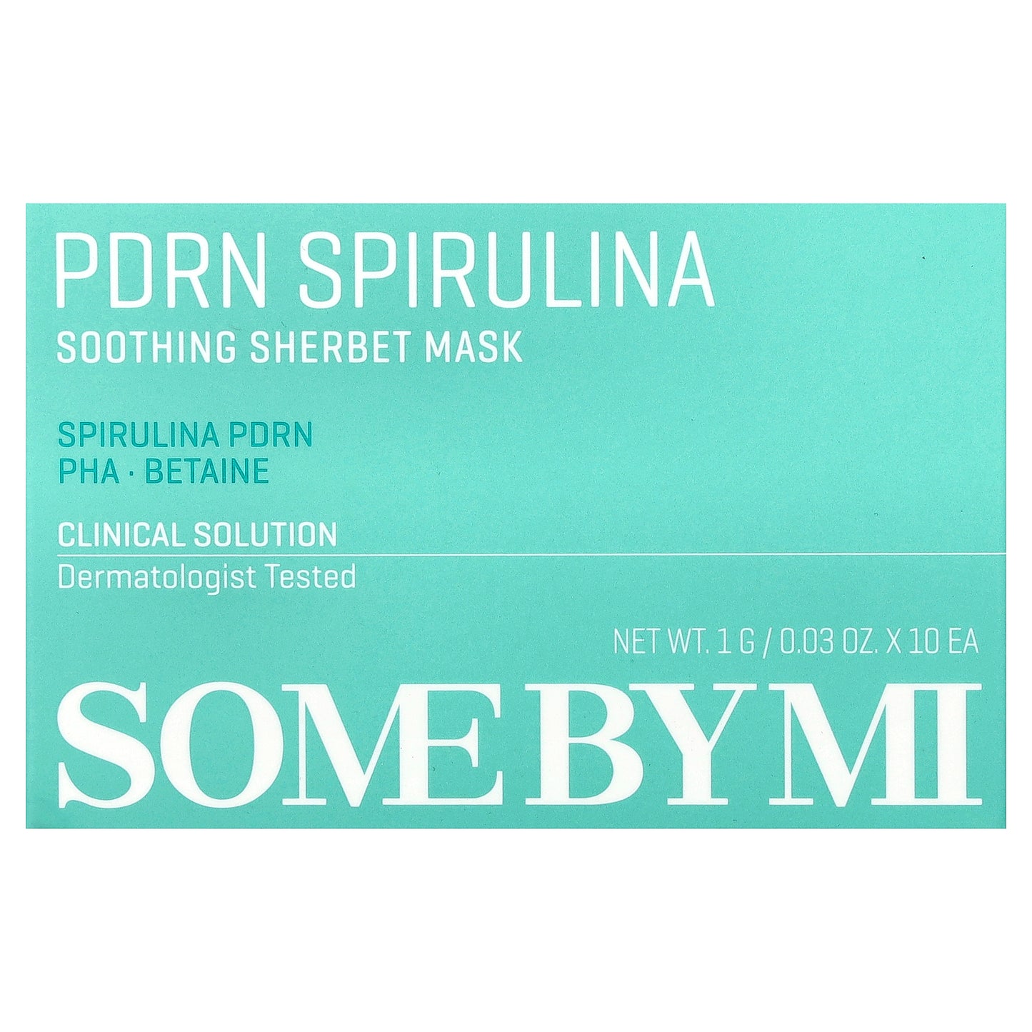SOME BY MI, PDRN Spirulina, Soothing Sherbet Beauty Mask, 10 Pack, 0.03 oz (1 g) Each