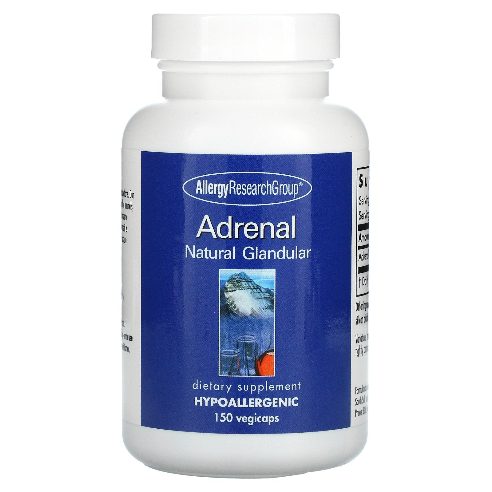 Allergy Research Group, Adrenal, Natural Glandular, 150 Vegicaps