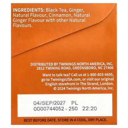 Twinings, Flavored Black Tea, Gingerbread Joy®, 20 Tea Bags, 1.41 oz (40 g)