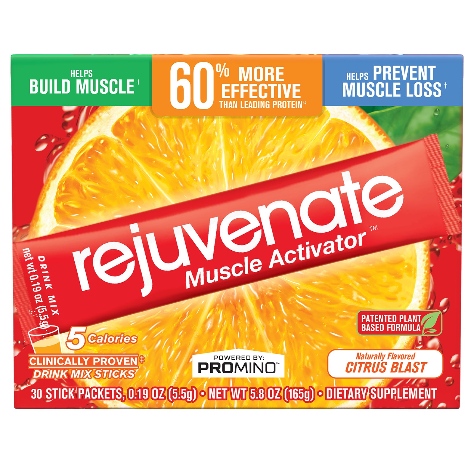 Rejuvenate, Rejuvenate Muscle Activator™, Drink Mix, Citrus Blast, 30 Stick Packets, 0.19 oz (5.5g) Each