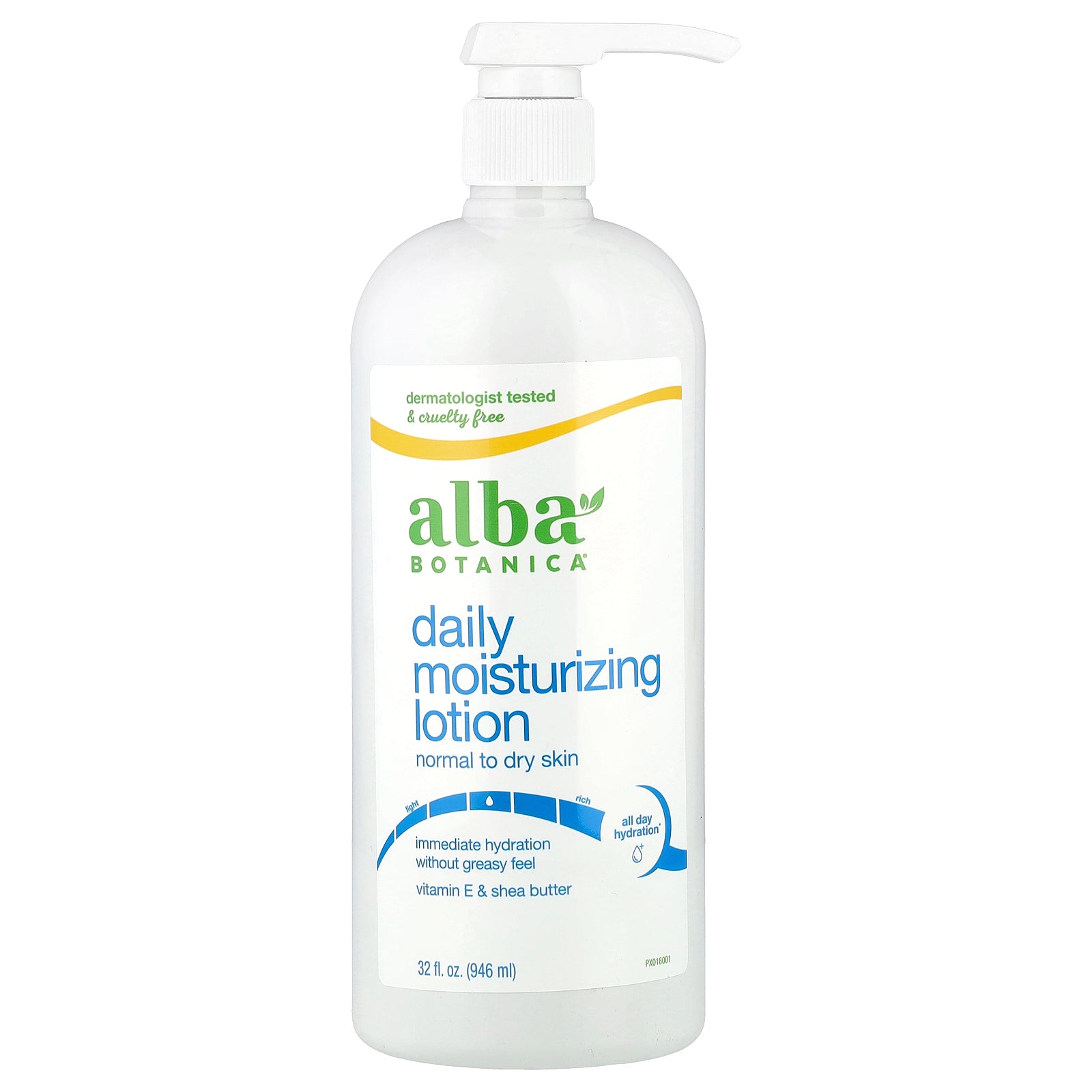 Alba Botanica, Daily Moisturizing Lotion, Normal to Dry Skin, 32 fl oz (946 ml)