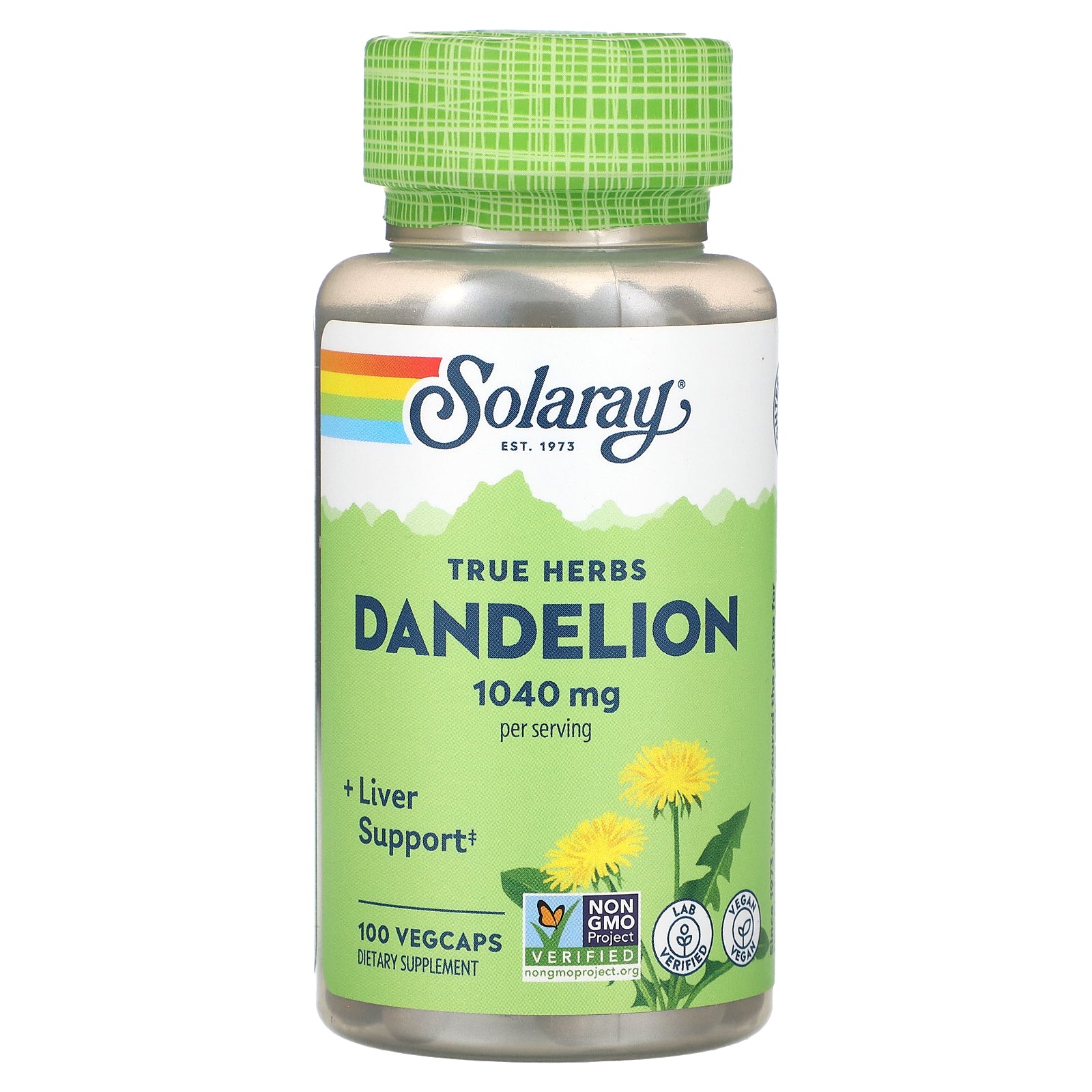 Solaray, True Herbs, Dandelion, 100 VegCaps (520 mg per Cap)