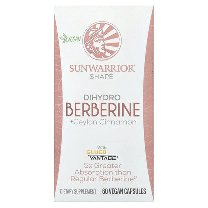 Sunwarrior, Shape, Dihydro Berberine + Ceylon Cinnamon, 60 Vegan Capsules