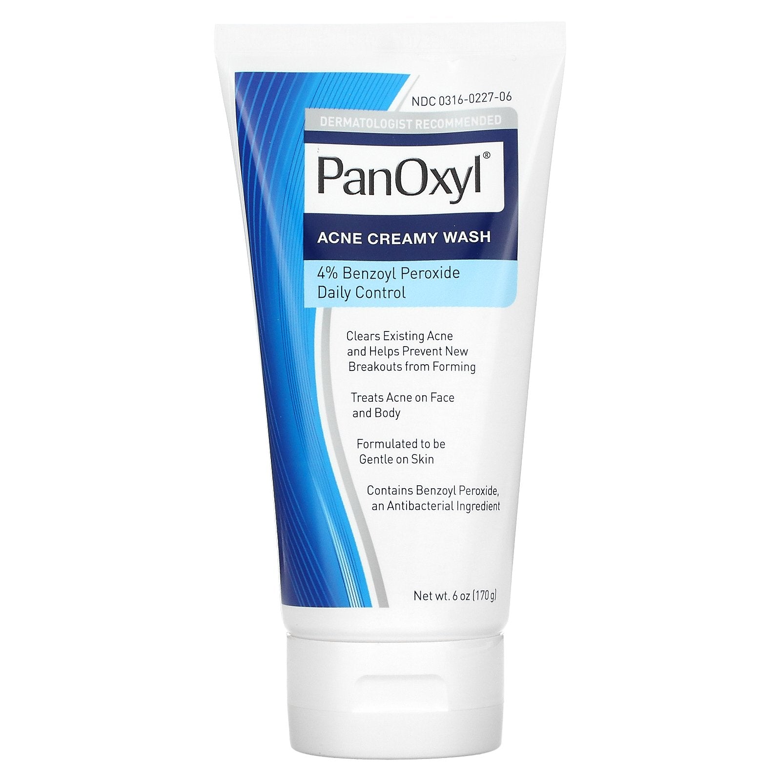 PanOxyl, Acne Creamy Wash, Benzoyl Peroxide 4% Daily Control,  6 oz (170 g)