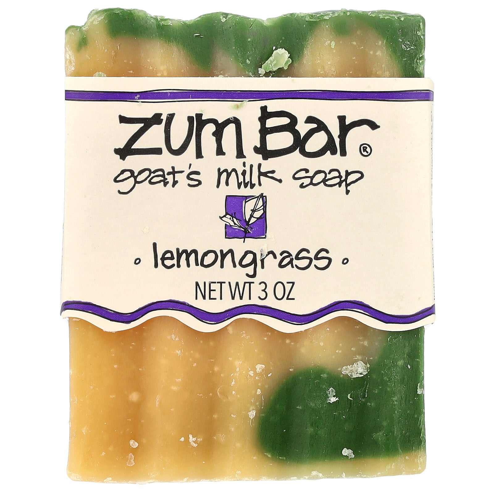 ZUM, Zum Bar®, Goat's Milk Bar Soap, Lemongrass, 3 oz