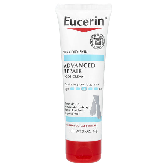 Eucerin, Advanced Repair Foot Creme, Fragrance Free, 3 oz (85 g)