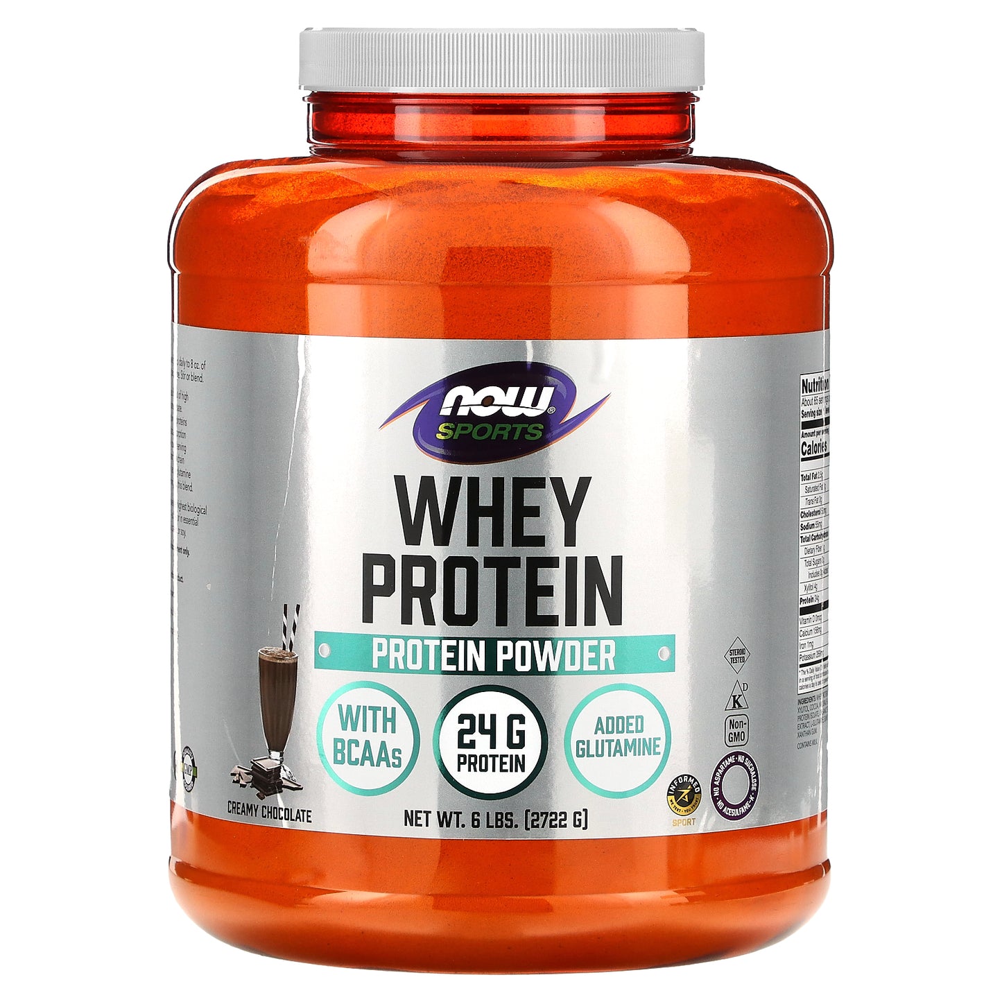 NOW Foods, Whey Protein, Creamy Chocolate, 6 lbs (2,722 g)