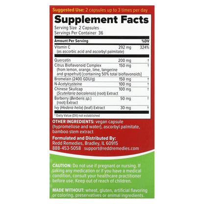 Redd Remedies, Adult Sinus Support, 72 Vegan Capsules