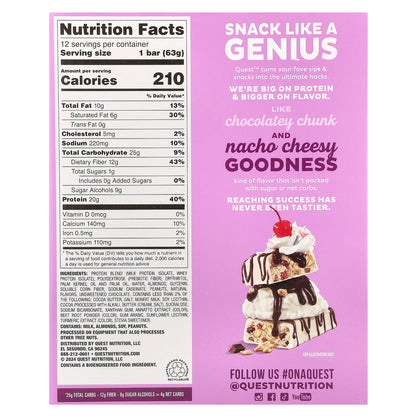Quest Nutrition, Overload Protein Bar, Sundae Funday, 12 Bars, 2.22 oz (63 g) Each
