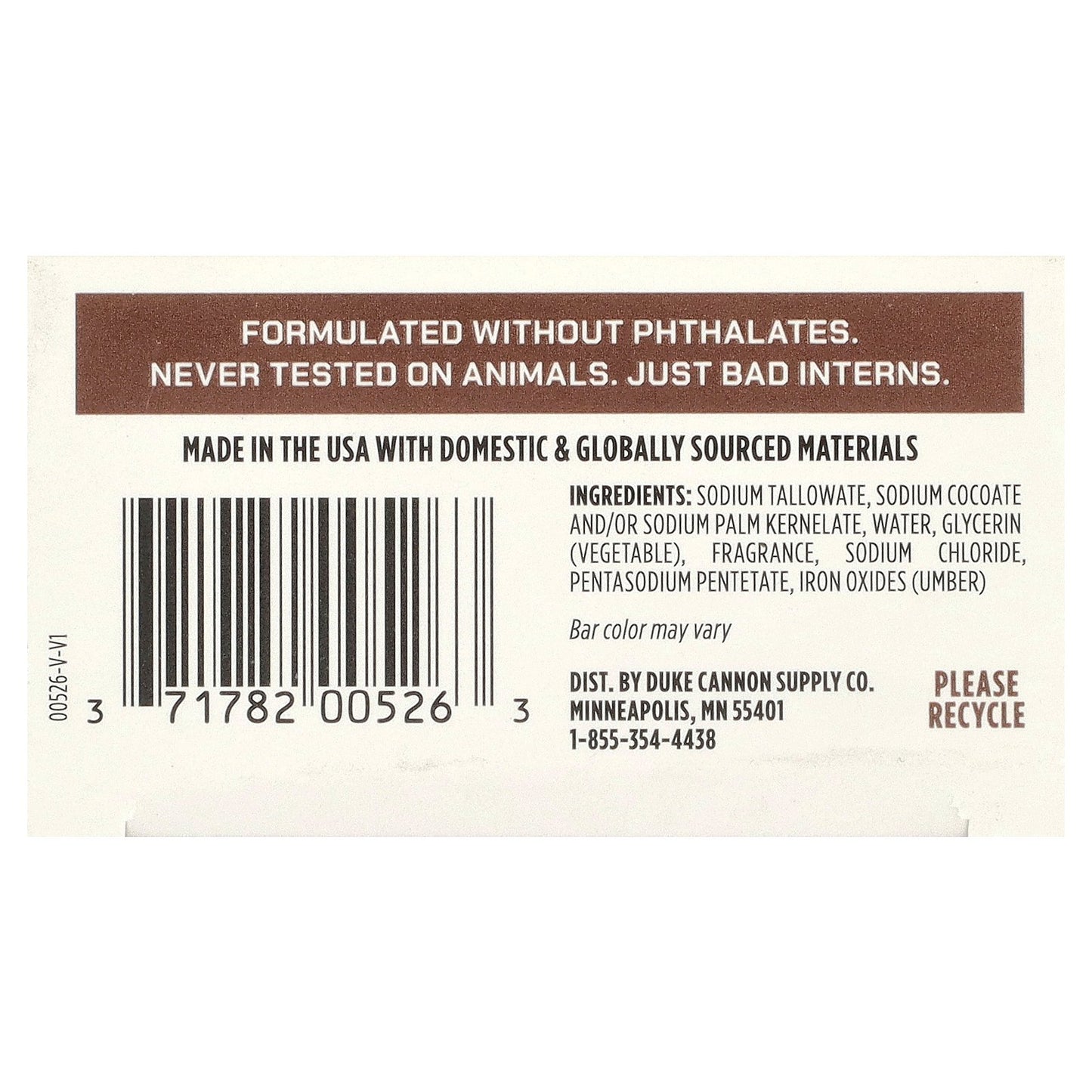 Duke Cannon Supply Co., Big Brick Of Bar Soap®, Old Glory, 10 oz (283 g)